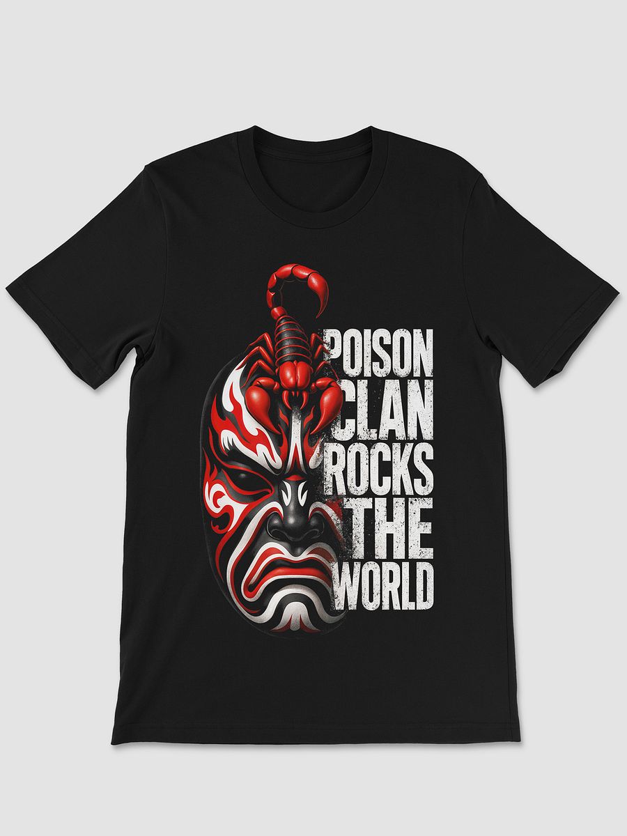 🏷️ Five Deadly Venoms Scorpion Mask – Poison Clan Rocks The World T-Shirt product image (1)