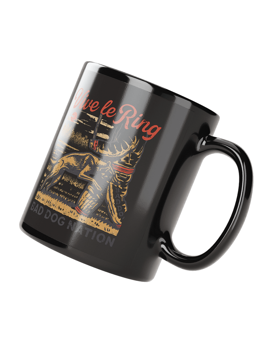 Vive le Ring - Black ceramic mug product image (3)