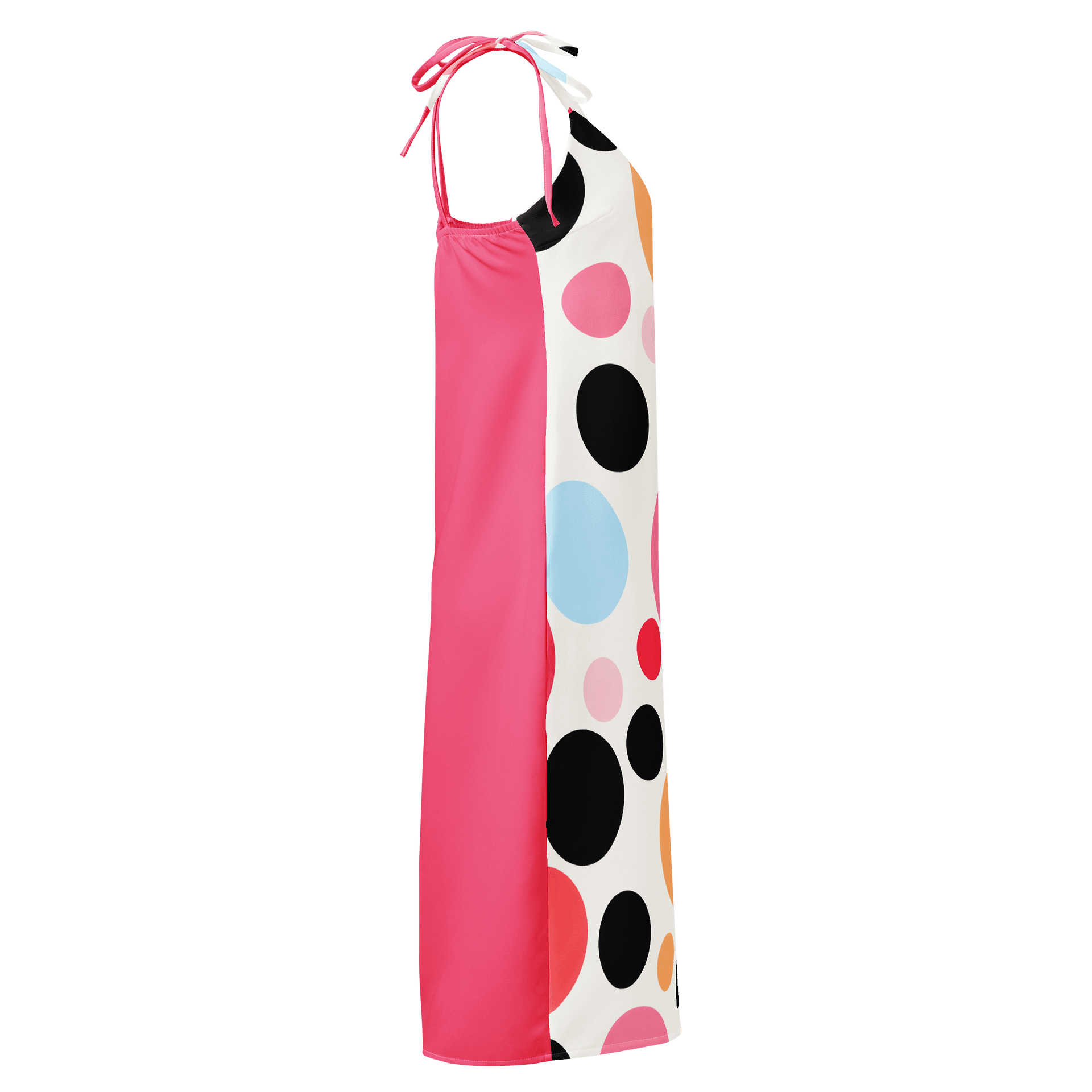 Multi-Colored Polka Dot Chiffon Slip Dress product image (4)