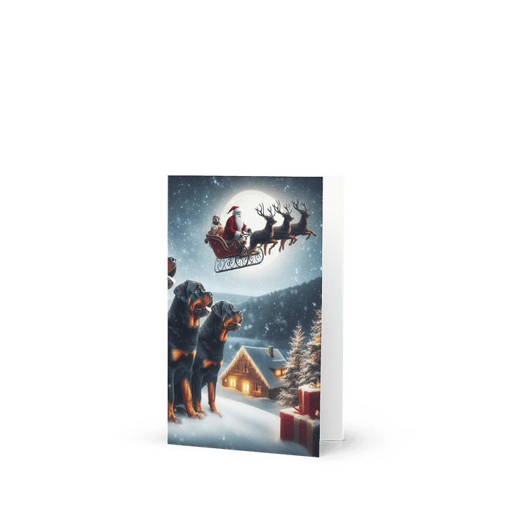 Rottweiler Winter Wonderland Greeting Card product image (1)