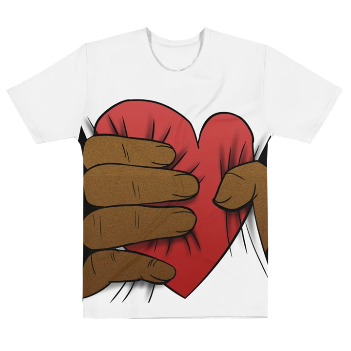Big Heart Squeeze (white shirt / dark brown skin tone) product image (1)