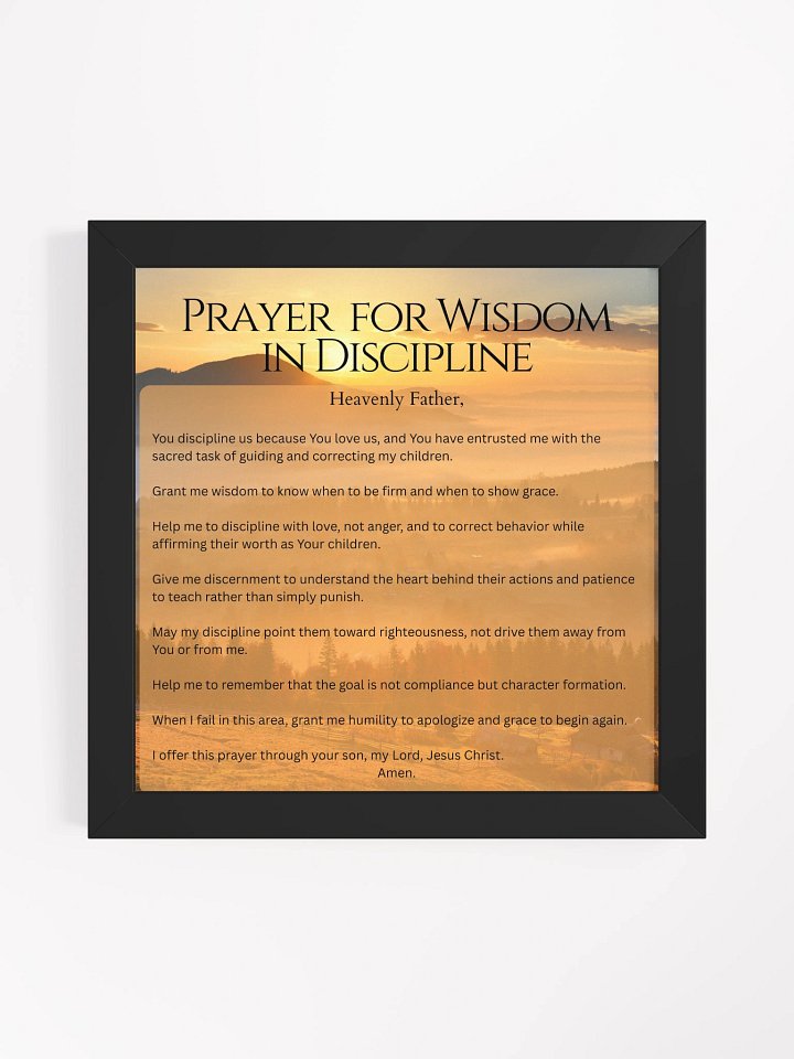 Prayer for Wisdom in Discipline - Square product image (1)