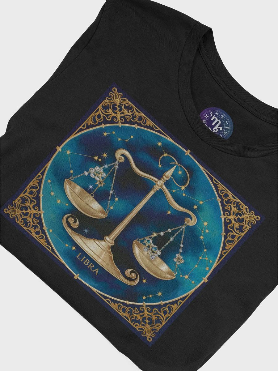 Libra Zodiac T-Shirt - Ornate Scales, Astrology Gift product image (7)