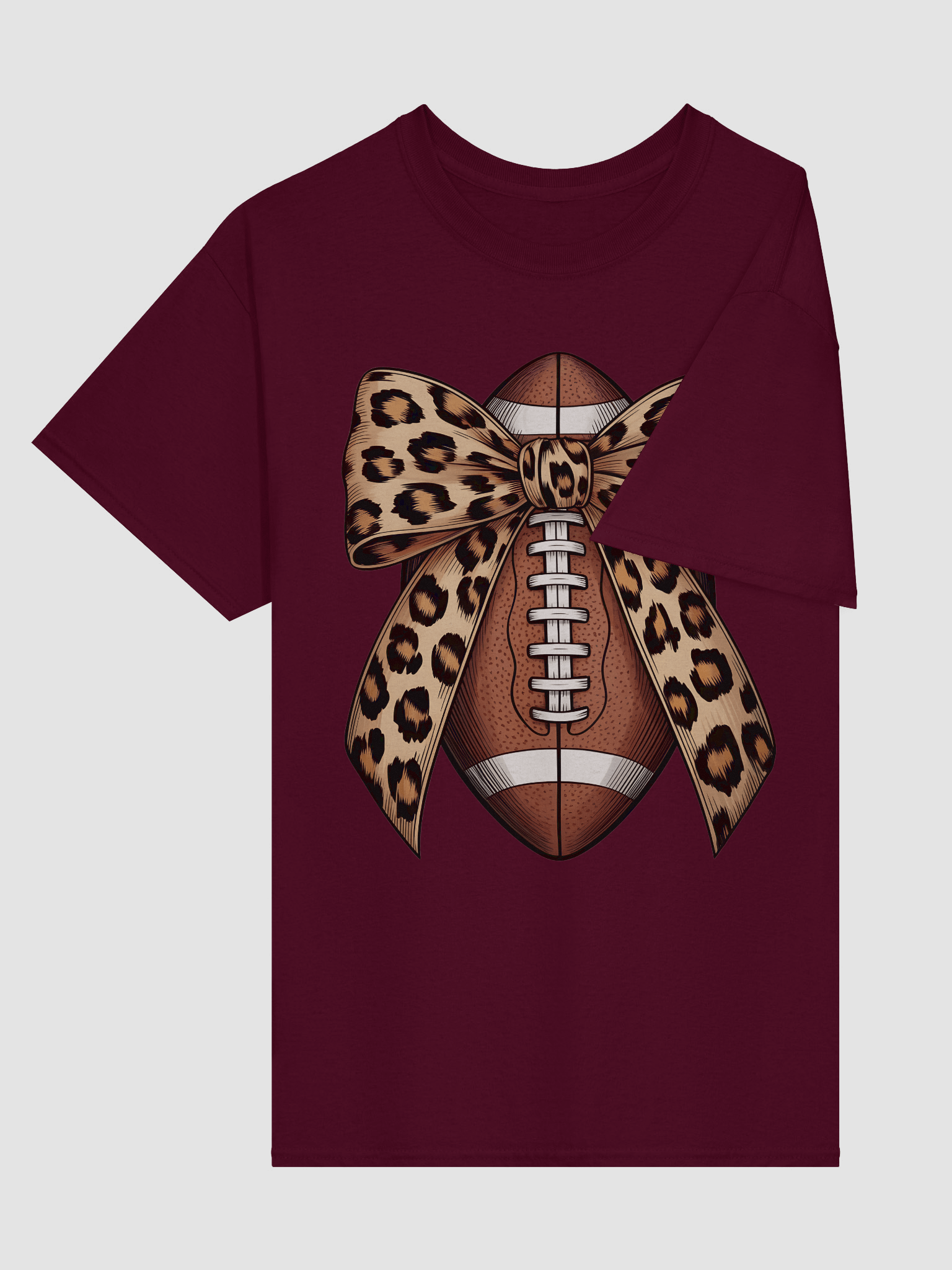 Leopard Bow Football Tee product image (28)