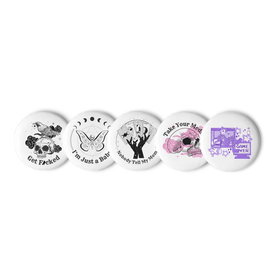 Pin Set of 5 (White Background) product image (4)