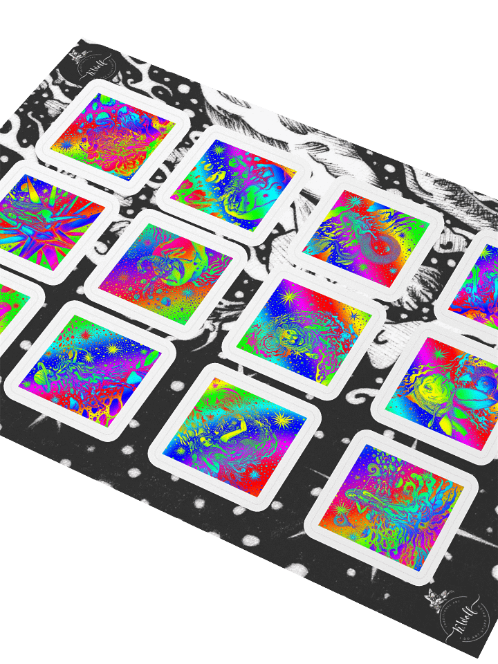 Cosmic Intense Kaleidoscope zodiac Sticker Sheet product image (2)