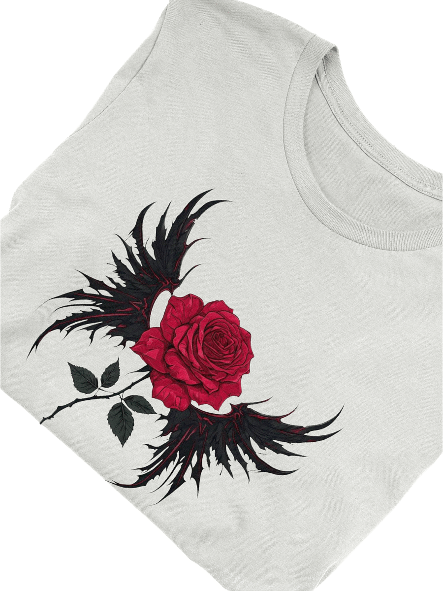 Crimson Rebellion – Winged Rose Tee, Iconic Soft Tee: Bella+Canvas Supersoft T-Shirt product image (3)