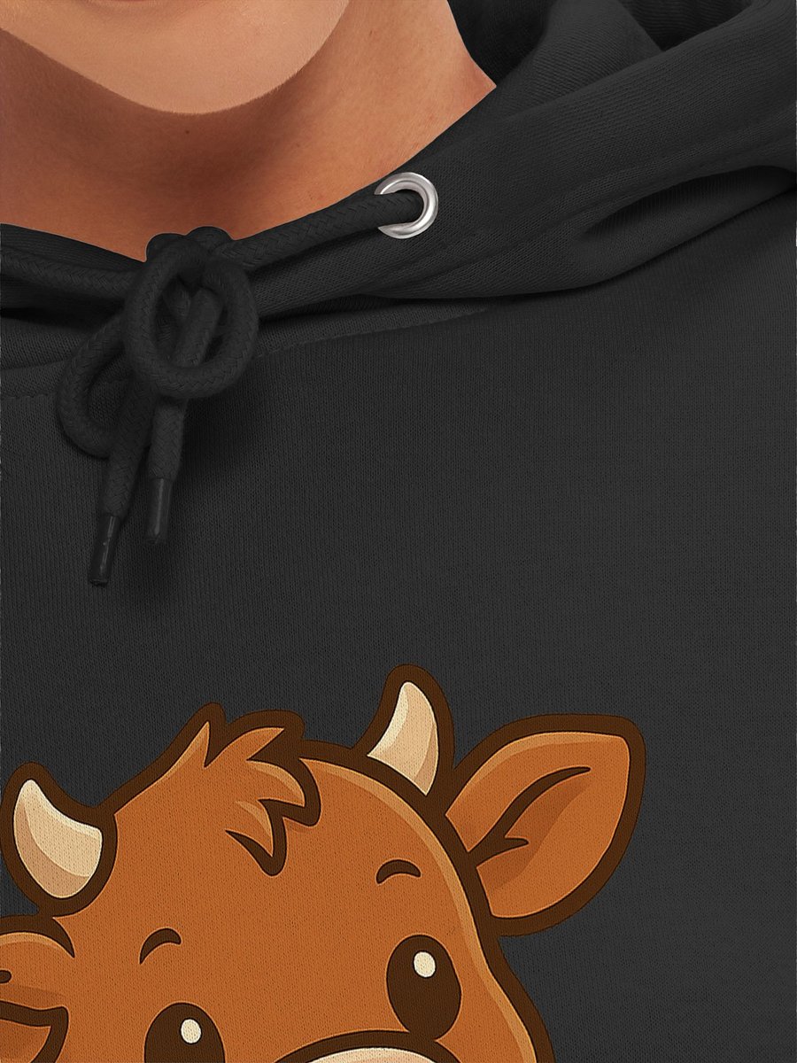Moo-velous Cow Illustration Premium Hoodie product image (52)