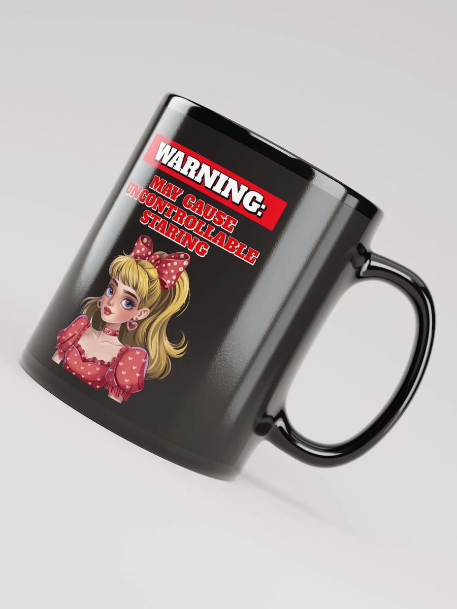 Warning: May Cause Uncontrollable Staring - Funny Black Coffee Mug product image (9)
