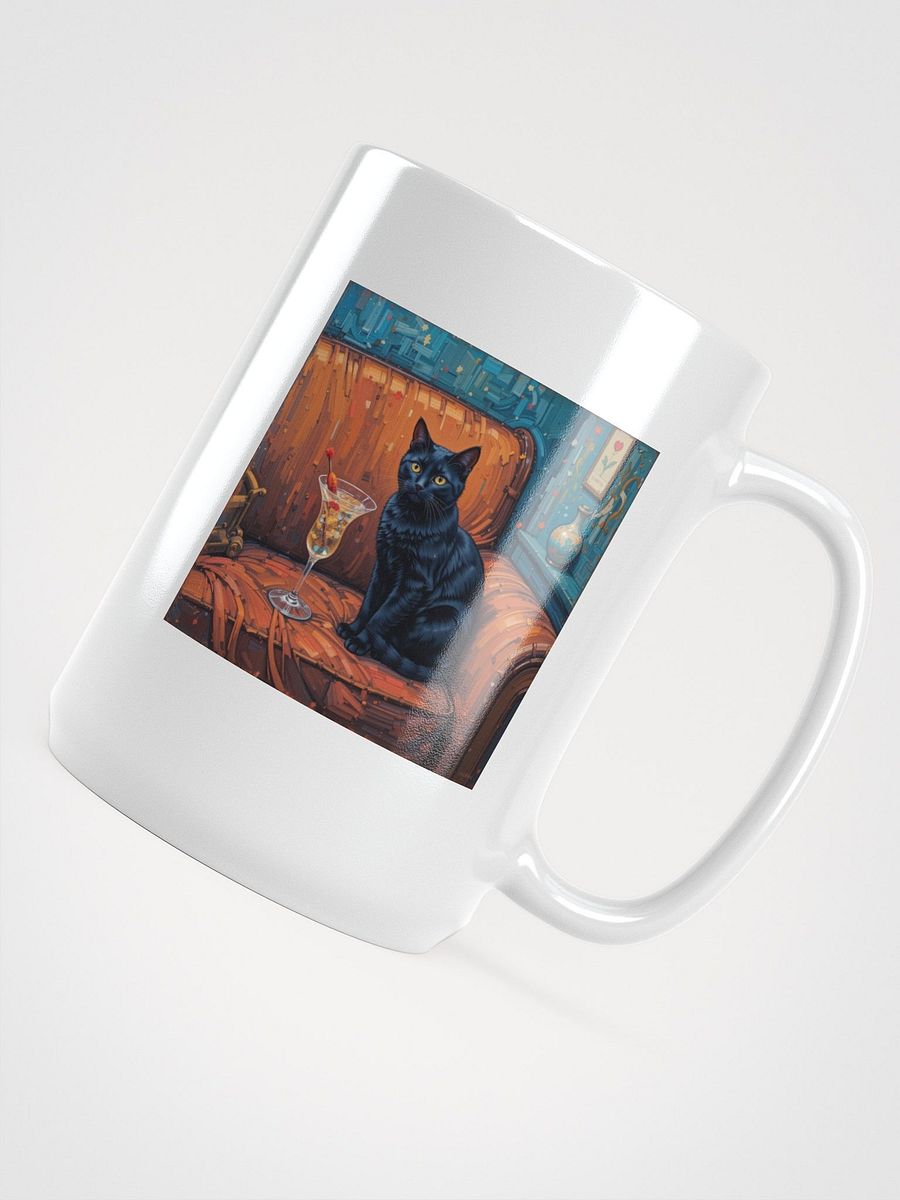 BLACK CAT ON COUCH NEXT TO MARTINI product image (4)