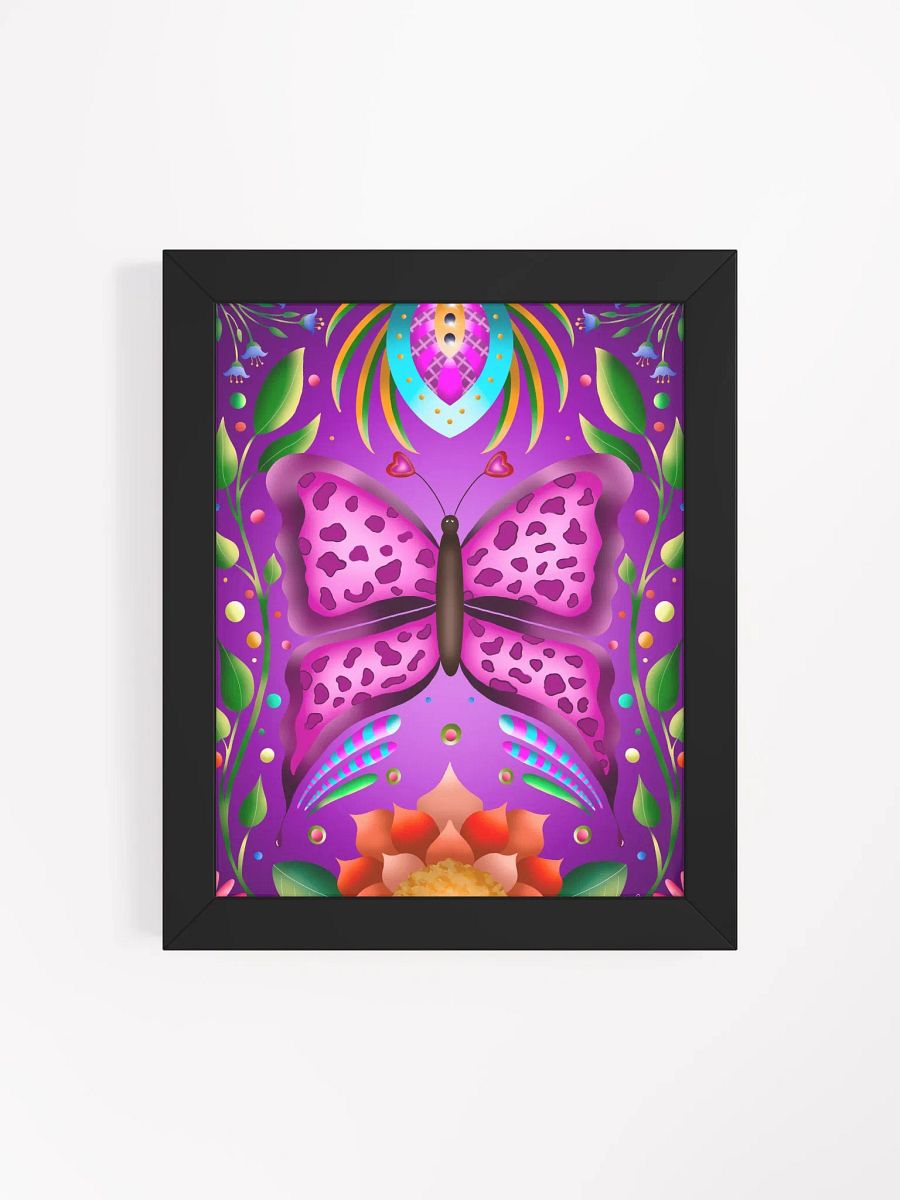 Purple Butterfly Vibrant Matte Poster in Ayous Wood Frame product image (10)