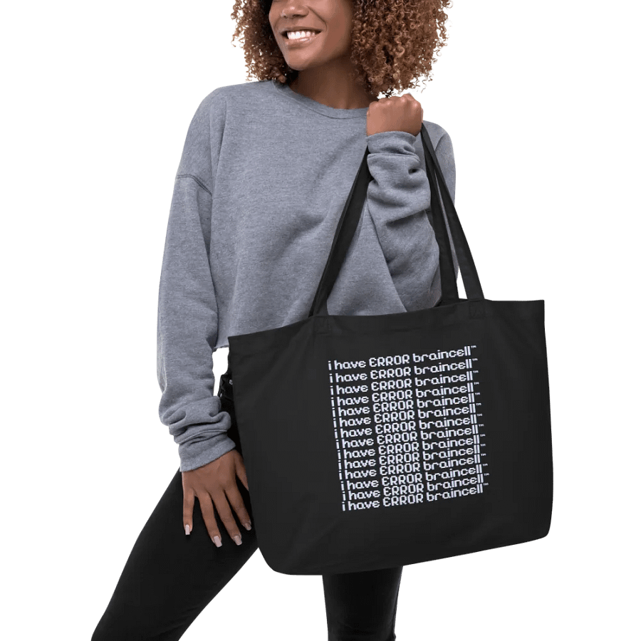 large error braincell tote - black product image (5)