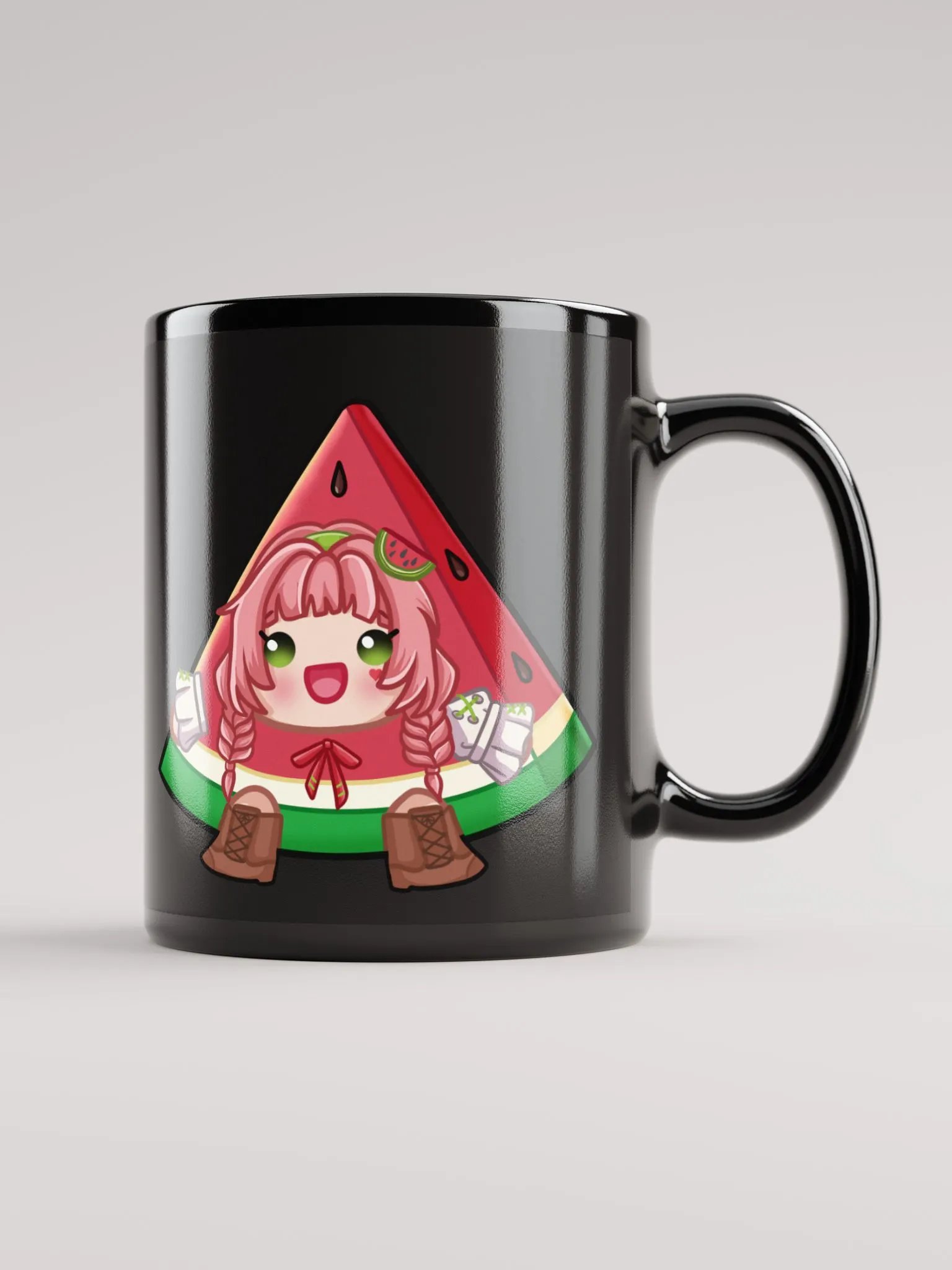 Charity Melon Glossy Black Mug product image (2)