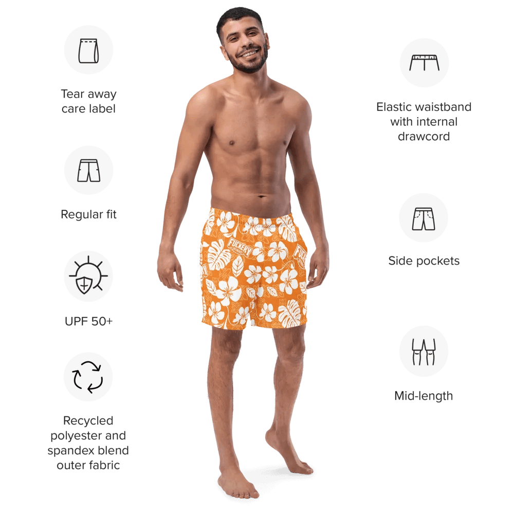 Fuckery Offroad Mens Hawaiian Shorts - Orange product image (3)