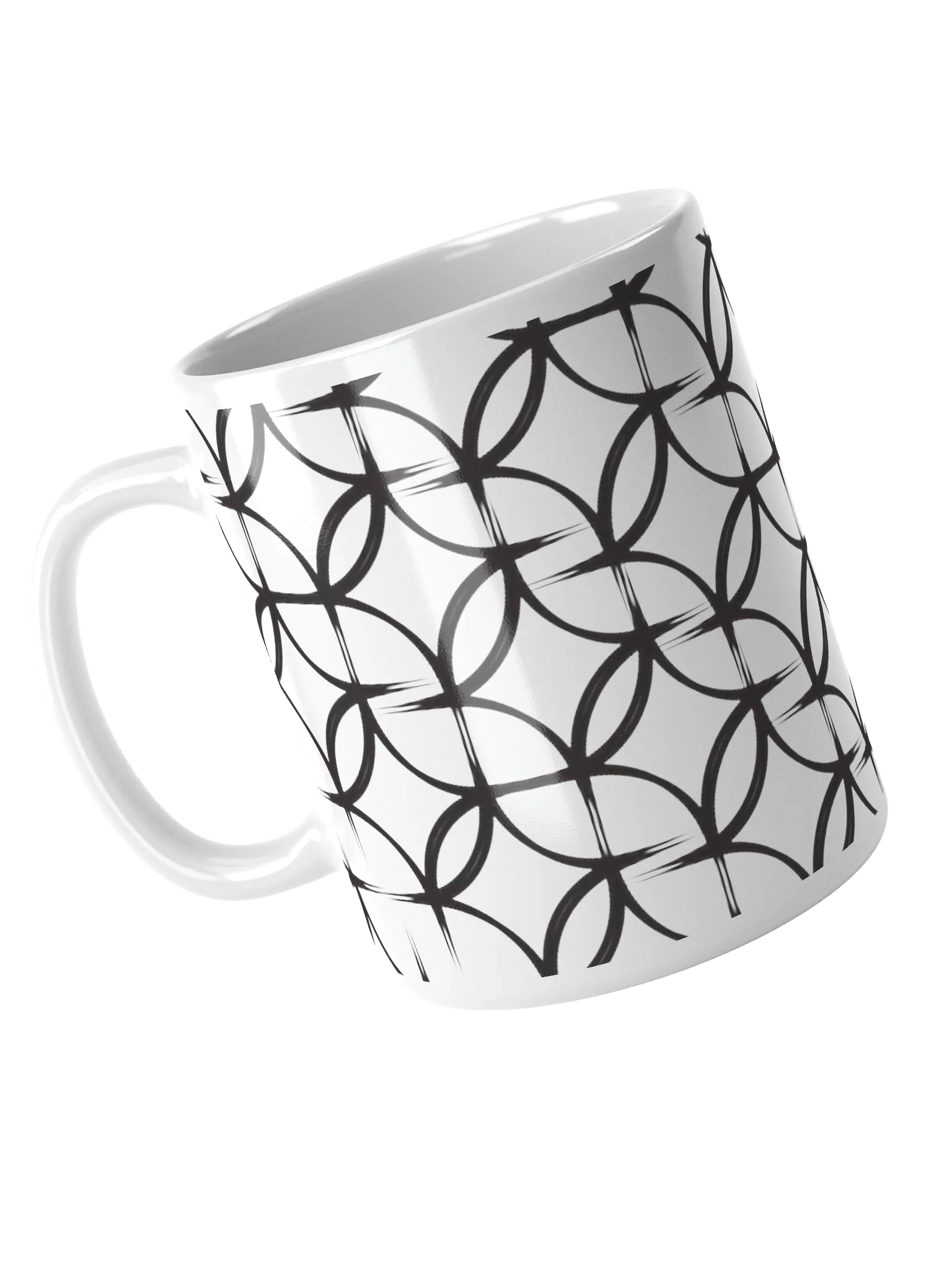 Symmetric Circles White Mug product image (3)