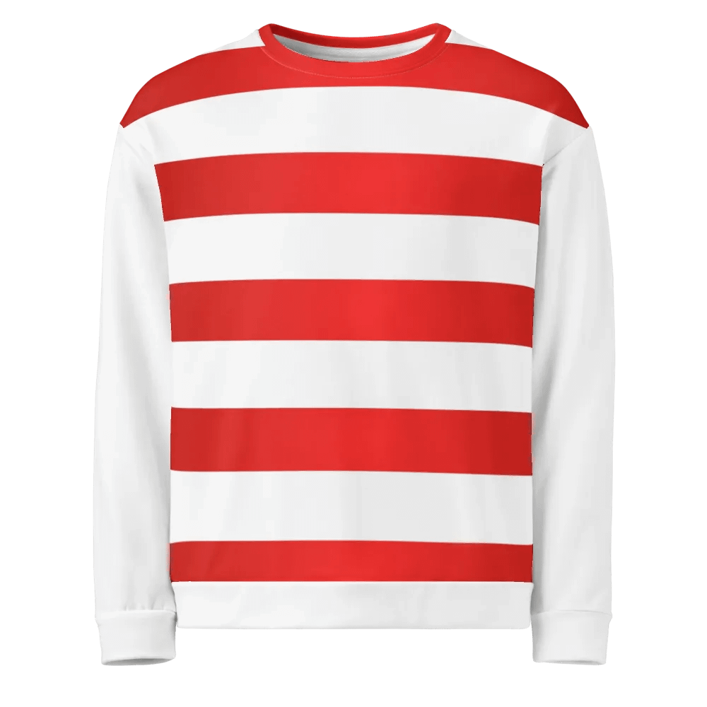 Gradient Red and White Striped Sweatshirt product image (1)