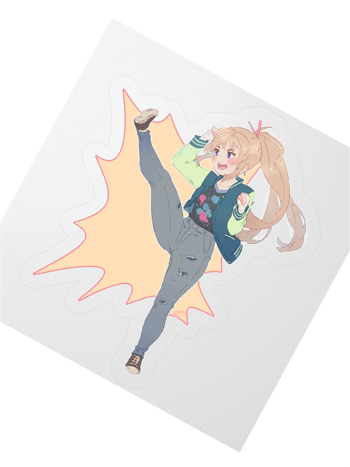 Chibi Kick Sticker – Surrender Comics product image (2)