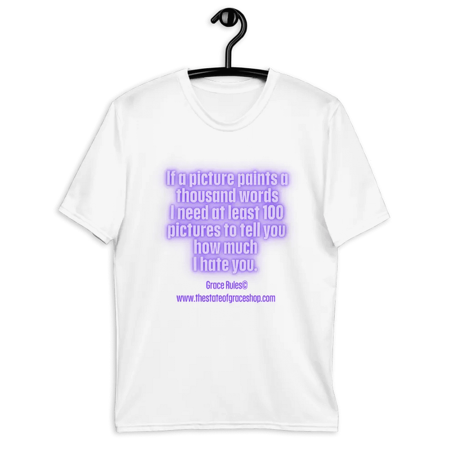 FUNNY TEES 4 U FOR MEN “If a picture paints a thousand words I need at least 100 pictures to tell you how much I hate you” product image (9)