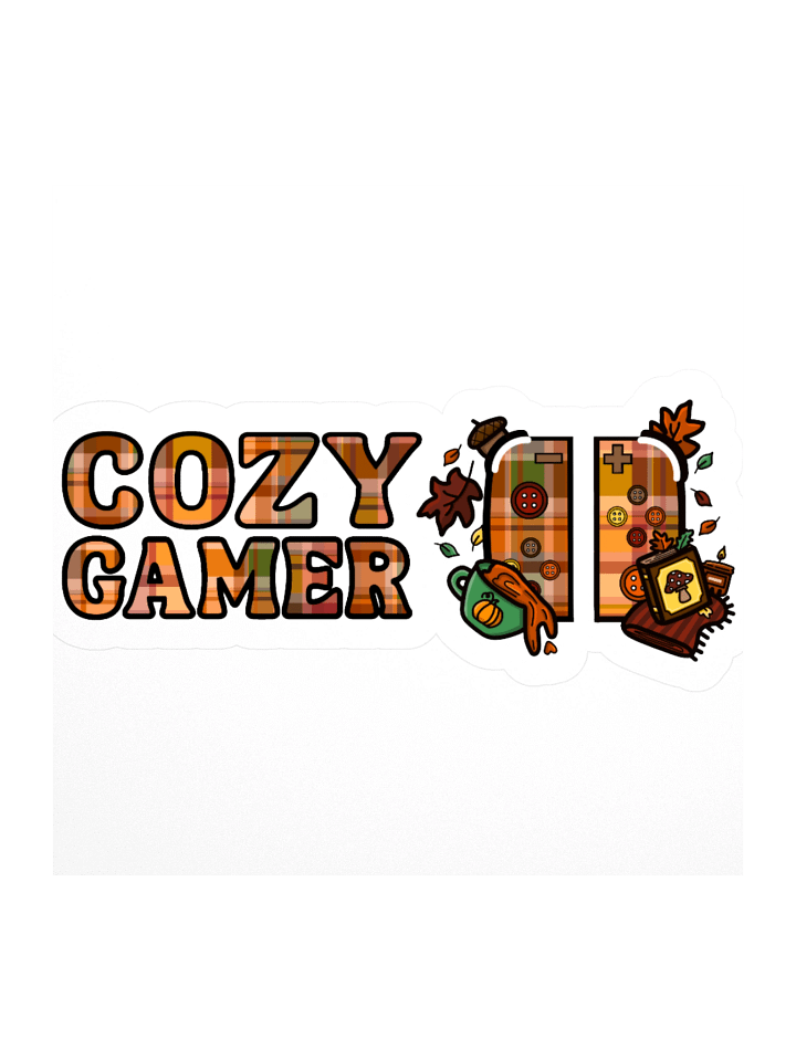 Plaid Cozy Gamer Controller Sticker product image (1)