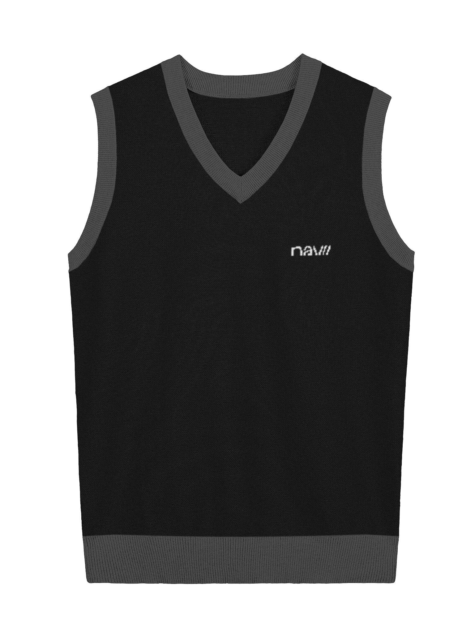 Navii | V-Neck Vest O1 | Black product image (1)