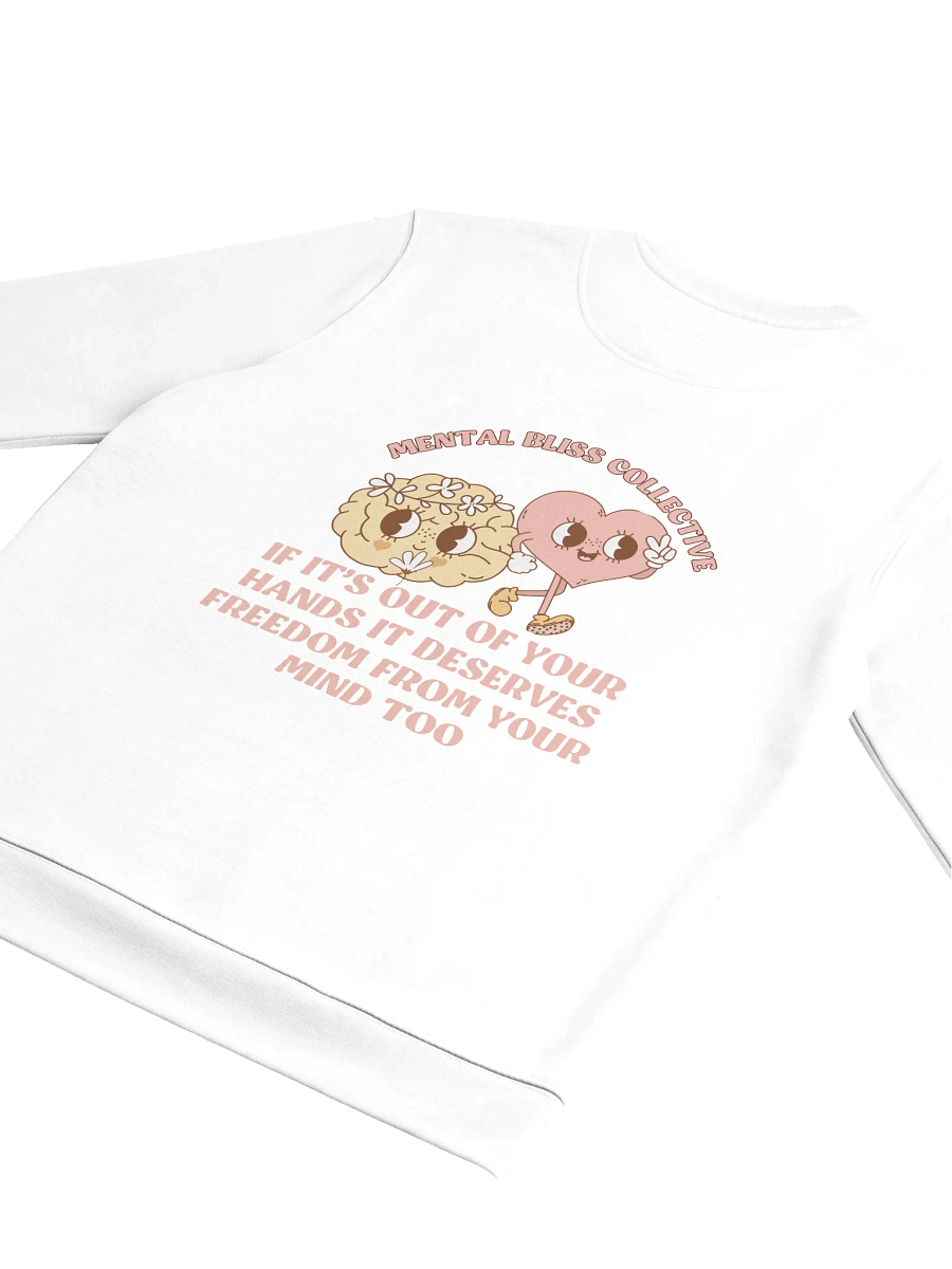 "Out of Hands, Out of Mind" Unisex Eco Sweatshirt – Let Go of What You Can’t Control product image (4)
