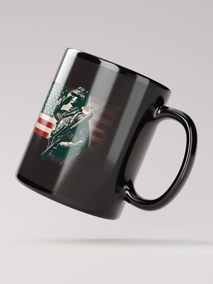 Saluting Soldier - Proud USA Patriotic Tribute Vintage Mug product image (3)