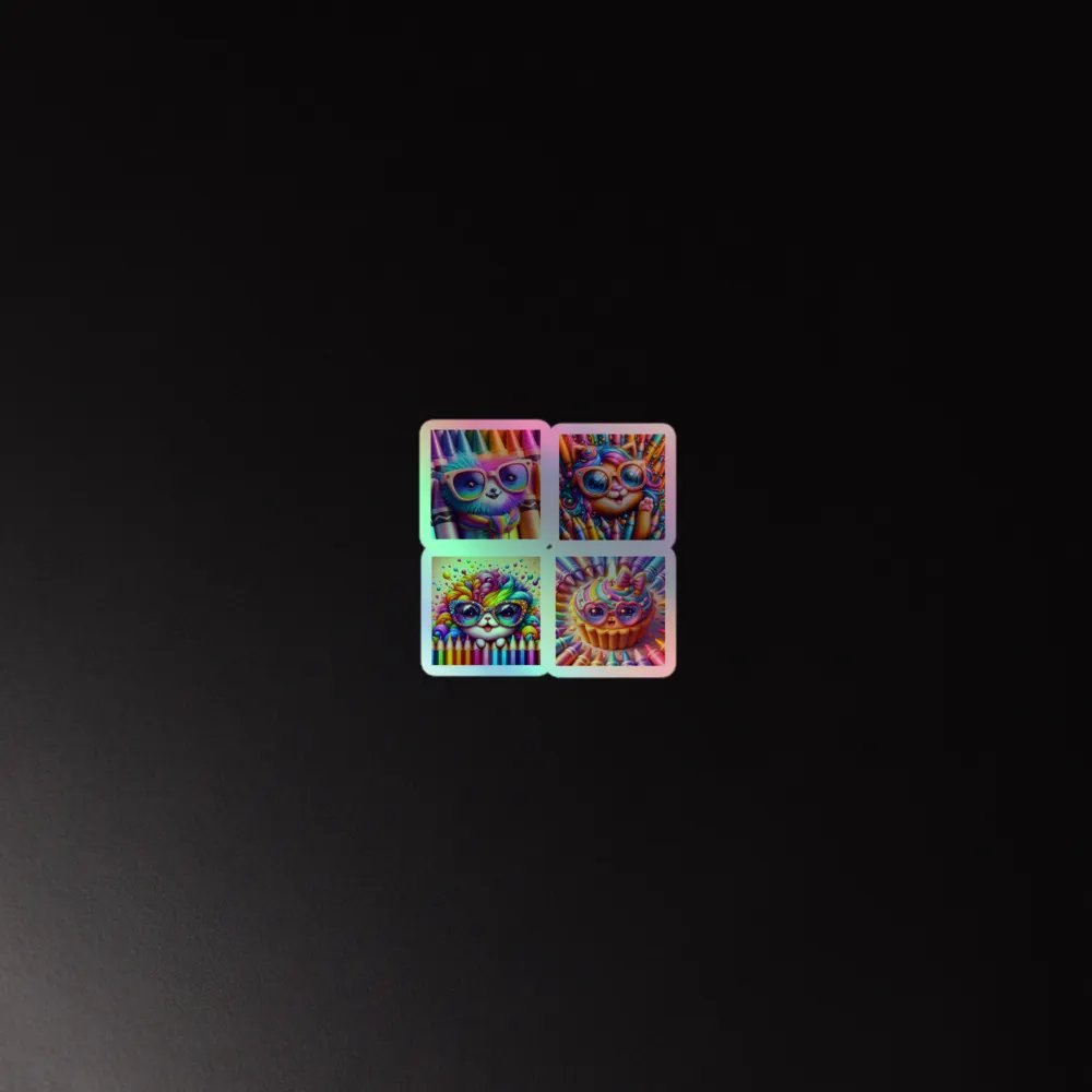 Whimsical Creatures Holographic Sticker Set product image (4)