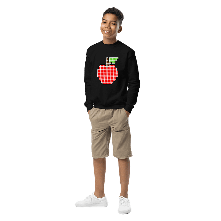 Pixel Art Apple Youth Sweatshirt product image (1)