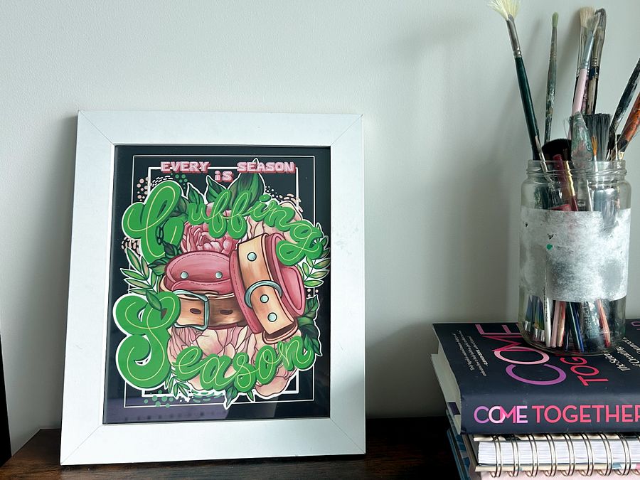 Every Season is Cuffing Season | Kinky fine art print | Spice up your home with this sex positive print! product image (3)