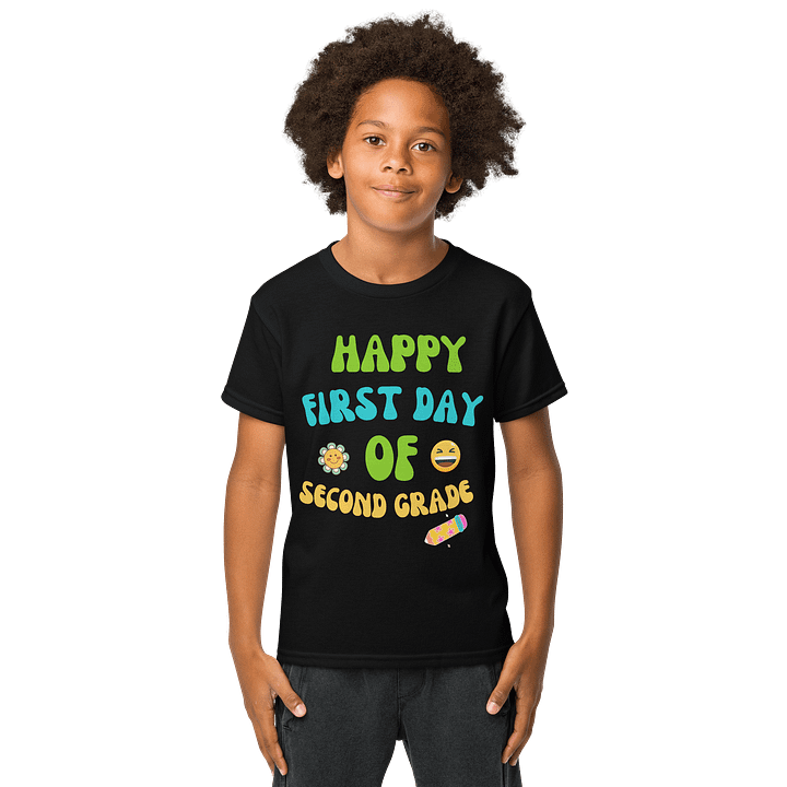 Happy First Day of Second Grade Youth Sports Tee product image (1)