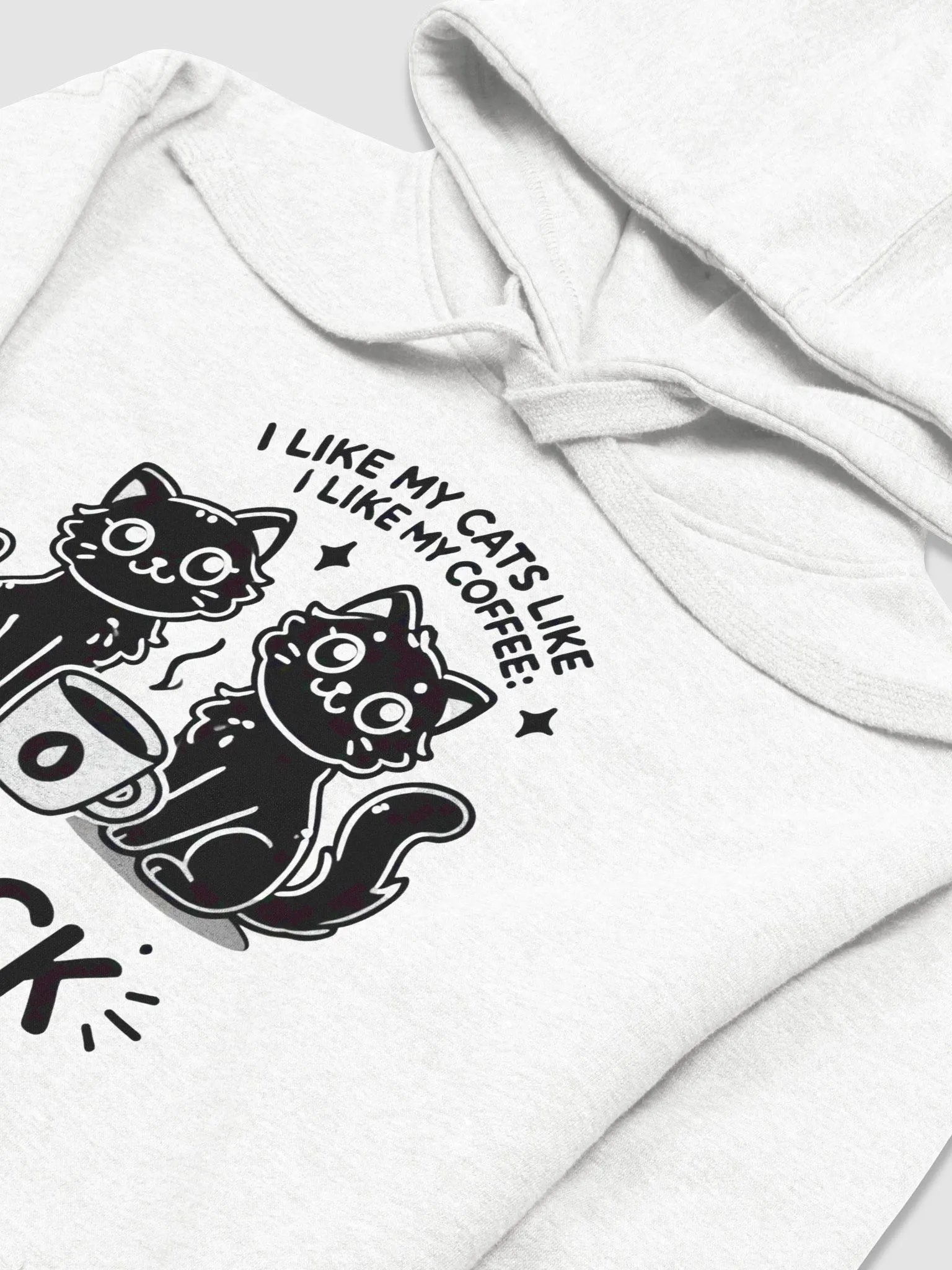 I Like My Cats Like My Coffee: Black - Hoodie product image (3)