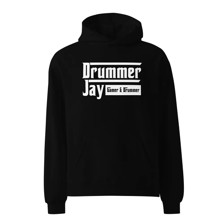 DrummerJay Oversized Hoodie (NEW WHITE LOGO) product image (1)