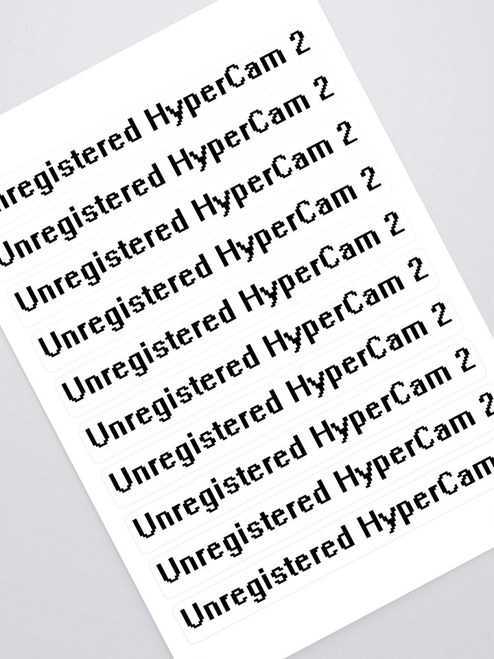 Unregistered HyperCam 2 sticker sheet product image (1)