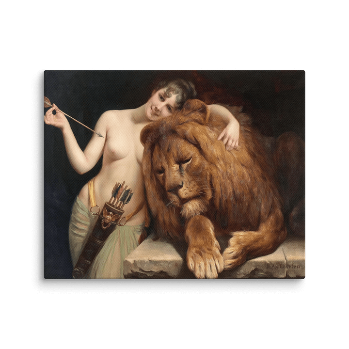Canvas Print - 'Diana and the Lion' by Angelo von Courten product image (1)