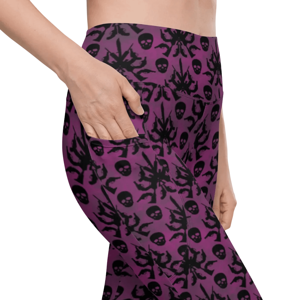 Gothic 2A High Waist Pocket Leggings - Pink product image (1)