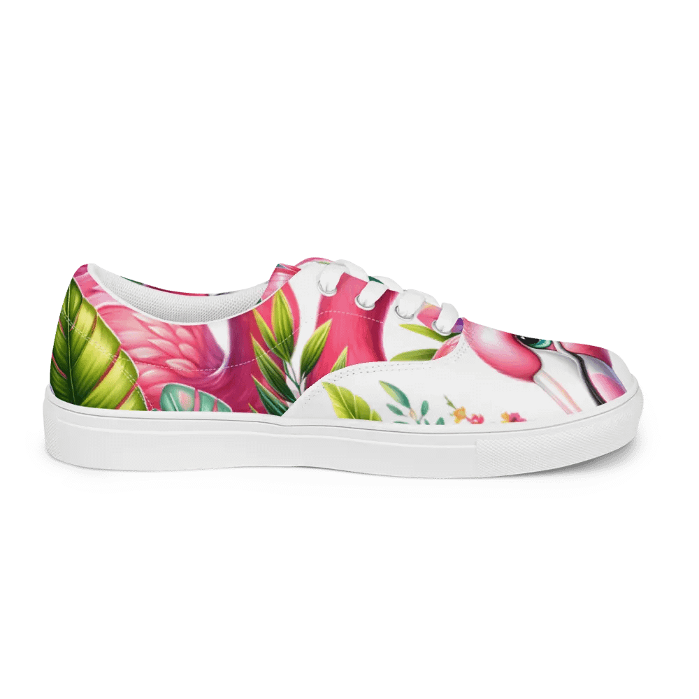 Tropical Flamingo Love Lace-Up Shoes product image (5)