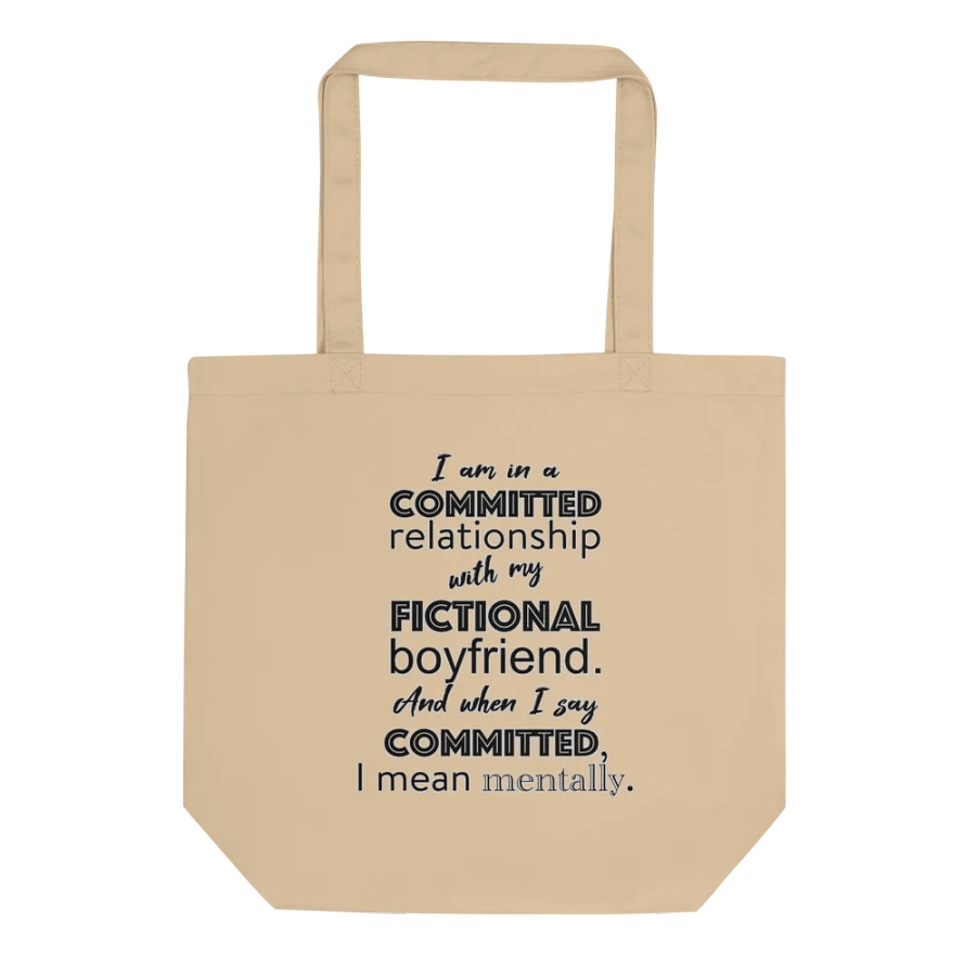 Book Lover Bookish Tote Bag, Fictional Boyfriend Bookworm Gift product image (3)