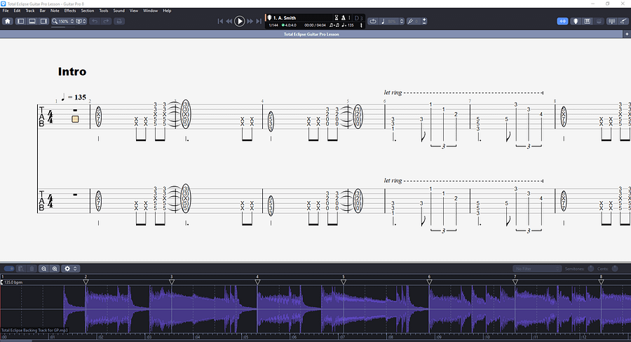 Total Eclipse PDF TAB + Backing Track MP3 product image (3)