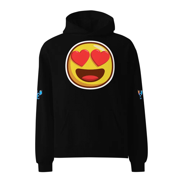 Heart Eyes Emoji Oversized Hoodie Unisex product image (1)