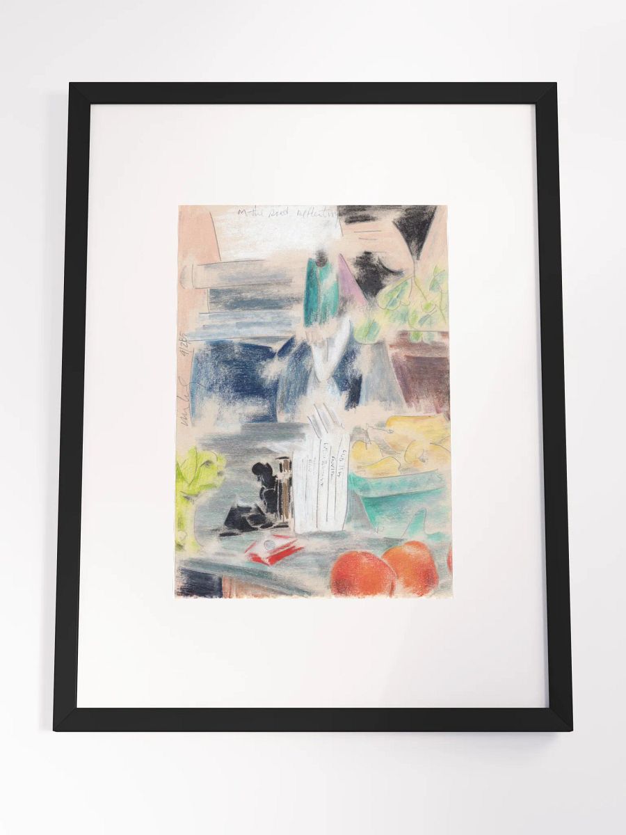 on the road reflecting 1985 print framed product image (9)