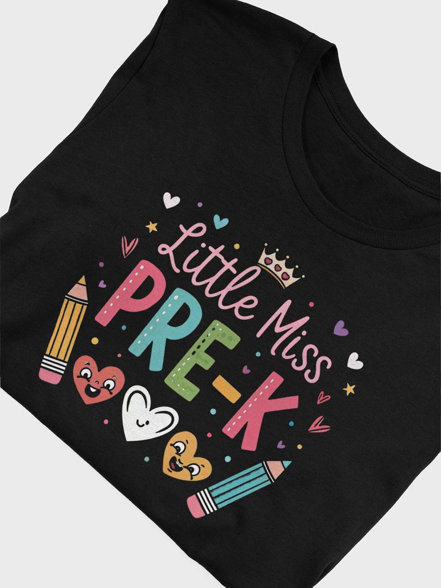 Little Miss Pre-K T-Shirt | Cute Girls First Day of School Shirt | Preschool Kids Shirt product image (5)
