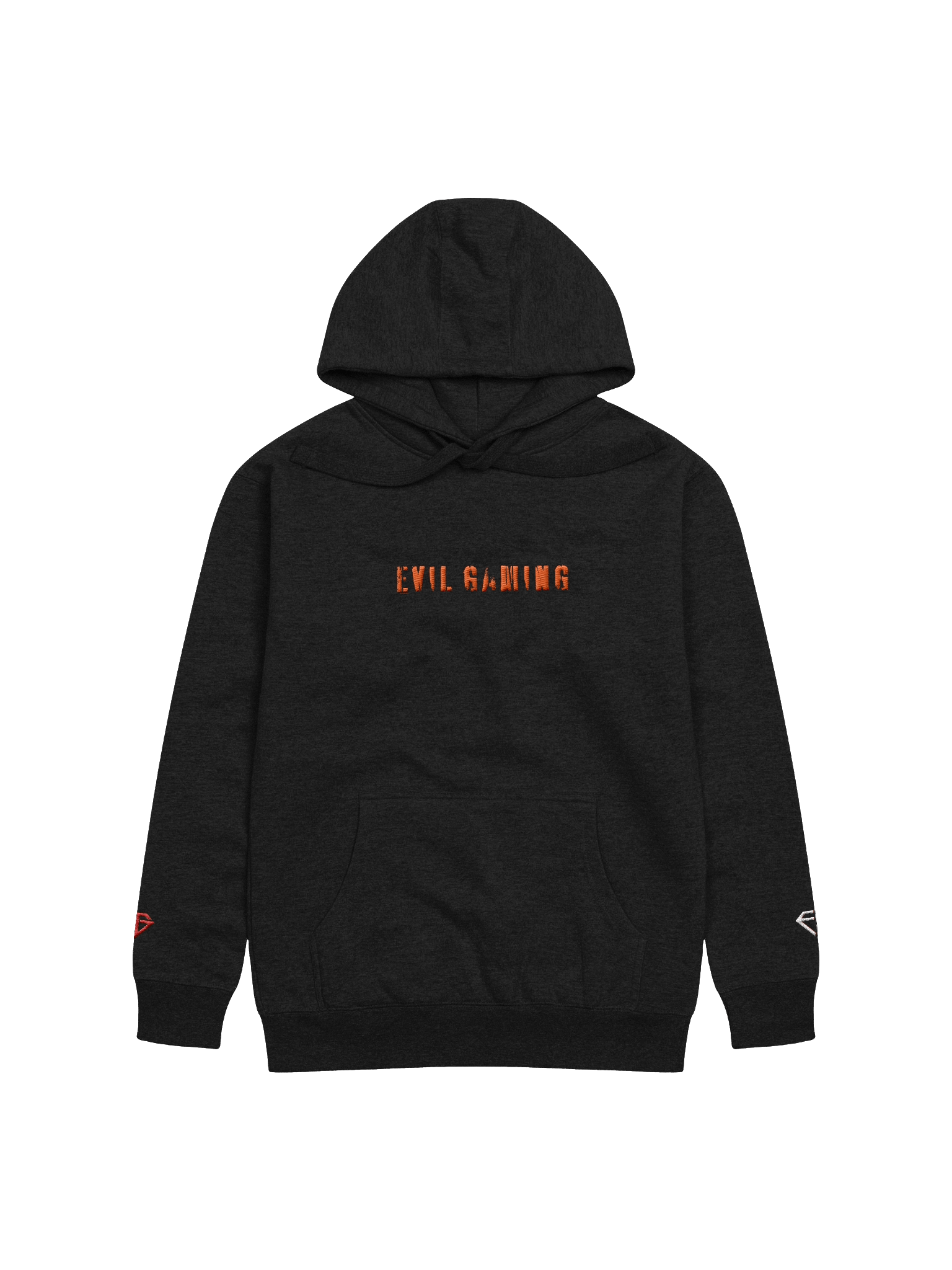 Embroday Evil Gaming Hoodie – Signature Evil Logo on Wrists/ Geometric Unisex Hoodie product image (1)