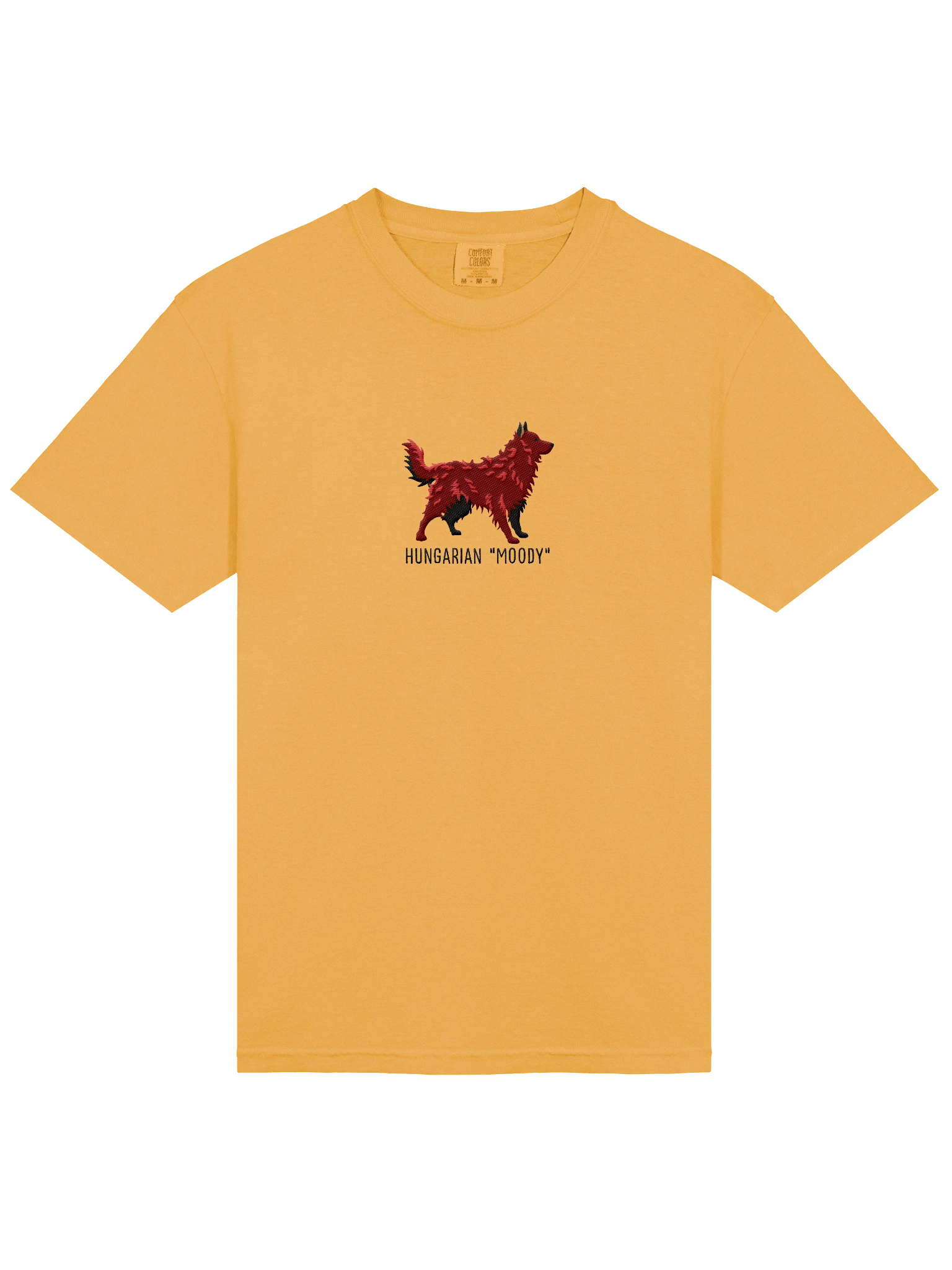 Hungarian Moody T-Shirt(Embroidered) of a Hungarian Mudi(Red) product image (3)