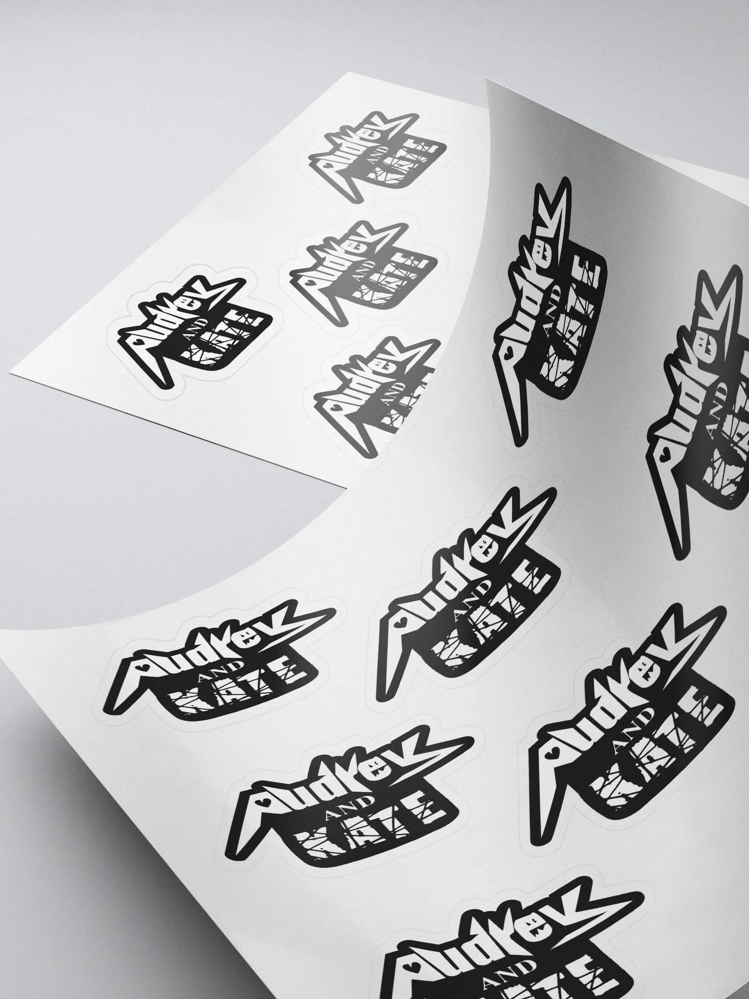 Audrey and Kate Official Square White Logo Stickers product image (4)