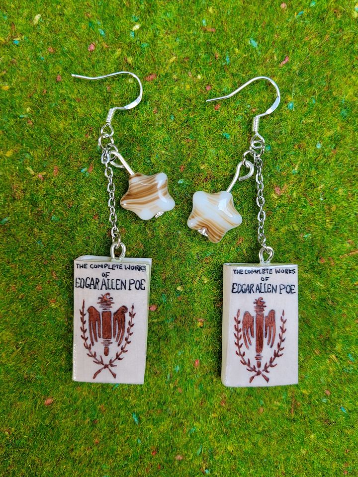 The Complete Works of Edgar Allen Poe - Classic Book Earrings product image (1)