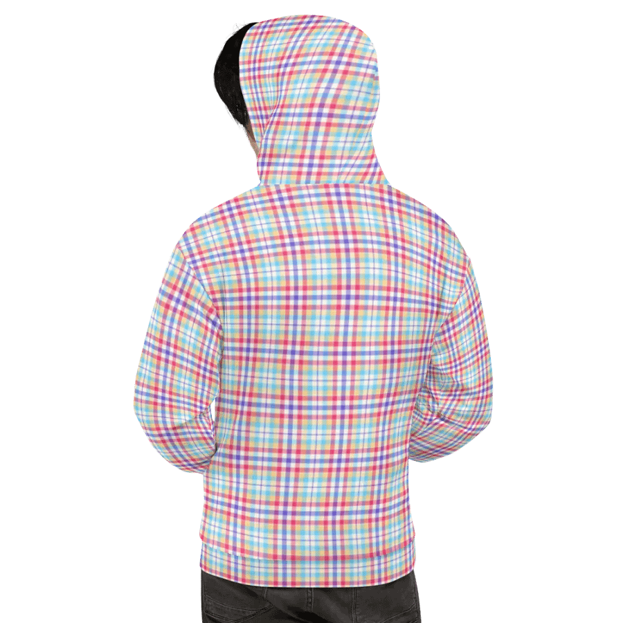 Purple, Pink, and Blue Plaid Hoodie product image (9)