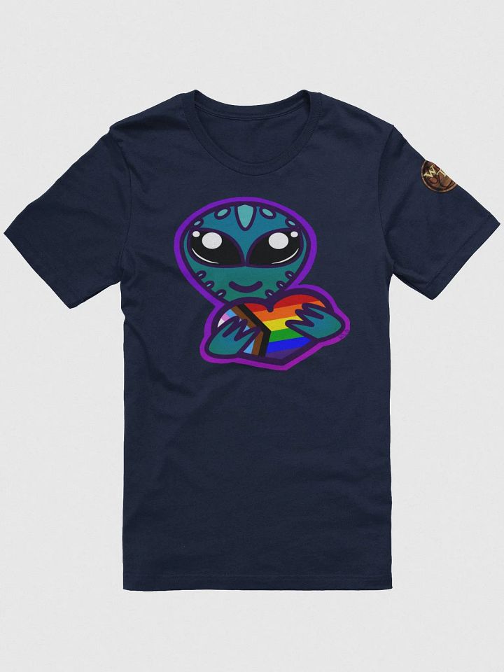 Inclusive Rainbow Pride Heart Alien T-Shirt product image (2)
