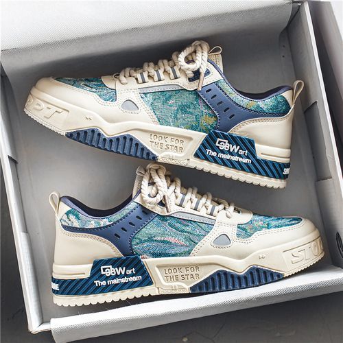 Fashion New Young Fashion Trendy Board Shoes - Blue product image (2)