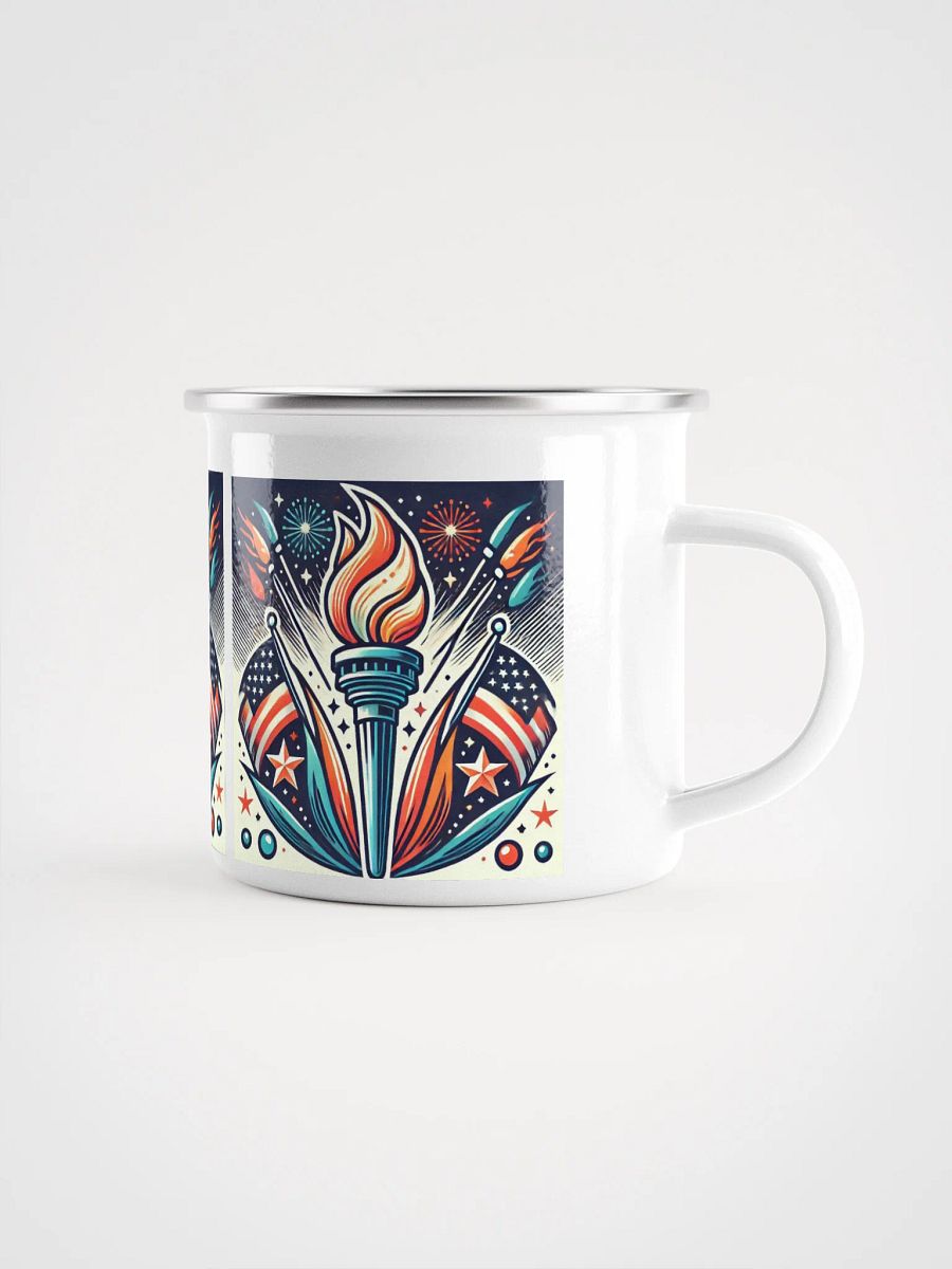 Patriotic Torch Enamel Mug product image (1)