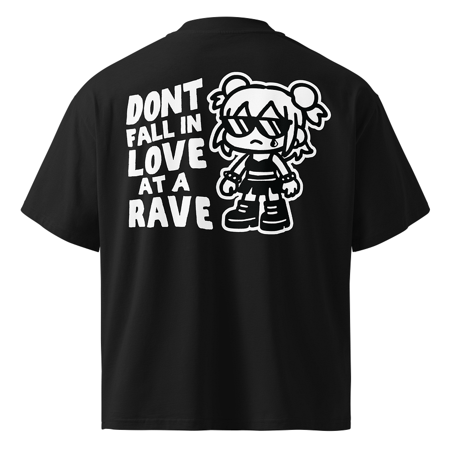Rave Love Oversized Shirt blk product image (2)